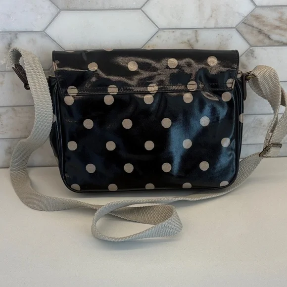 Cath Kidston Black and Cream Polka Dot Crossbody Bag - Picture 5 of 8